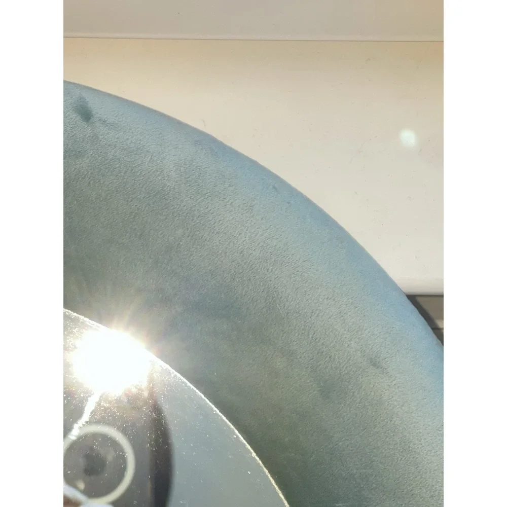 Contemporary Velvet upholstered Round Handmade Wall Accent Mirror‎